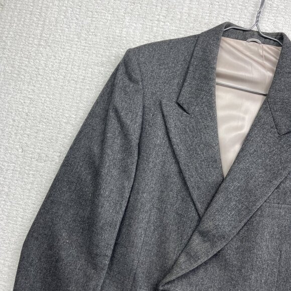 Pierre Balmain Gray Wool Double Breasted Sport Coat Blazer Men’s Sz 40R Classic - Picture 3 of 16